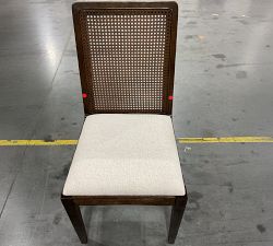Open Box: Monty Cane Dining Chair - Performance Boucle Oatmeal, Vintage Amber
