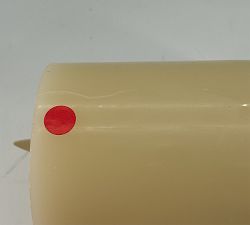 Open Box: Premium Flickering Flameless Wax Pillar Candle (4" x 8") - Ivory