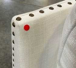 Open Box: Tyler Square Arm Swivel Glider Manual Recliner with Nailheads - Basketweave Slub Ivory