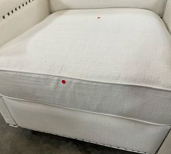 Open Box: Tyler Square Arm Swivel Glider Manual Recliner with Nailheads - Basketweave Slub Ivory