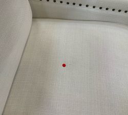 Open Box: Tyler Square Arm Swivel Glider Manual Recliner with Nailheads - Basketweave Slub Ivory