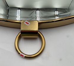 Open Box: Vintage Round Hanging Mirror (30") - Vintage Brass