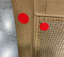 Open Box: Atwood Cane Dining Armchair - Performance Boucle Oatmeal, Seadrift