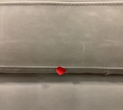 Open Box: Ayden Barrel Arm Leather Swivel Armchair (32") - Statesville Pebble