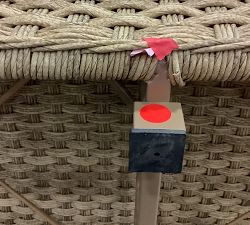 Open Box: Boca Wicker Outdoor Sofa with High Performance Cushion Cover (81") - Natural