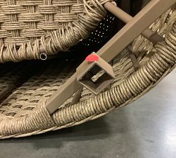 Open Box: Boca Wicker Outdoor Sofa with High Performance Cushion Cover (81") - Natural