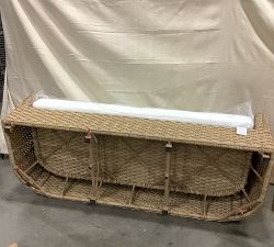 Open Box: Boca Wicker Outdoor Sofa with High Performance Cushion Cover (81") - Natural