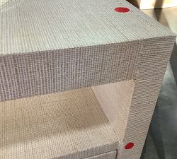 Open Box: Cape Woven Mini Nightstand (20") - White Wash