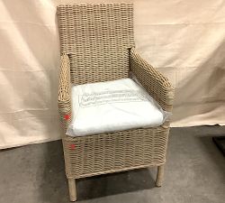 Open Box: Huntington Roll Arm Dining Chair with High Performance Cushion Cover - Natural