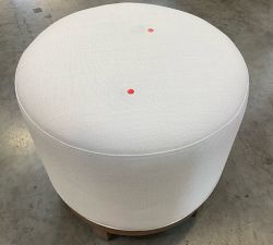 Open Box: Jake Swivel Stool - Performance Basketweave Warm White, Seadrift