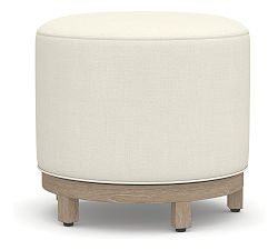 Open Box: Jake Swivel Stool - Performance Basketweave Warm White, Seadrift