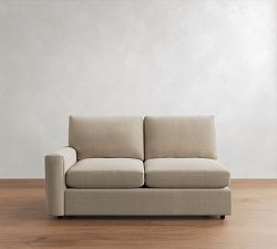 Open Box: Pearce Modern Square Arm Left Loveseat - Performance Textured Weave Sand