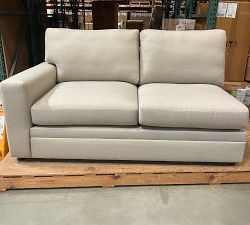 Open Box: Pearce Modern Square Arm Left Loveseat - Performance Textured Weave Sand