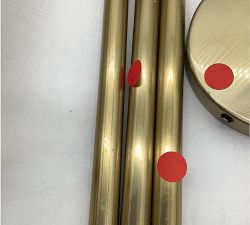 Open Box: Windham Alabaster Tile Round Chandelier (30") - Tumbled Brass