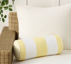 Monique Lhuillier Miramar Striped Bolster Outdoor Pillow