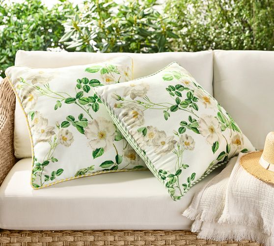 Monique Lhuillier Monaco Floral Outdoor Pillow