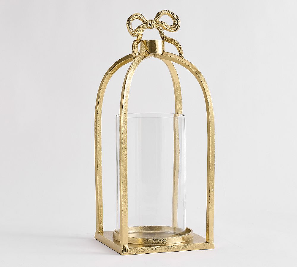 LoveShackFancy Figural Brass Ribbon Lantern