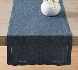 Open Box: Belgian Linen Table Runner (16"W x 108"L) - Denim