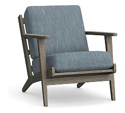 Open Box: Raylan Occasional Chair Cushion Only  - Premium Performance Slub Weave, Indigo