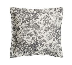 Open Box: Sorrel Toile Sham, Euro, Set of 3 - Charcoal