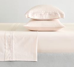 Open Box: Wicked Embroidered Sateen Sheet Set, Queen - Pink