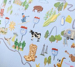 Airstream State Icon Lumbar Pillow Cover