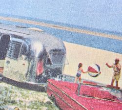 Airstream Vintage Photorealistic Pillow Cover