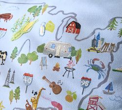 Airstream State Icon Lumbar Pillow Cover