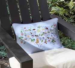 Airstream State Icon Lumbar Pillow Cover