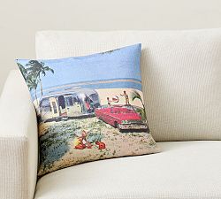 Airstream Vintage Photorealistic Pillow Cover
