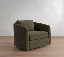 Open Box: Remmy Swivel Chair (39") - Performance Casual Chenille Dark Moss