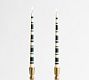 Pattern Taper Candles - Set of 2
