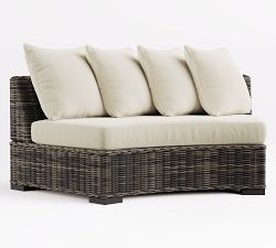 Build Your Own - Huntington Wicker Rounded Outdoor Sectional Components