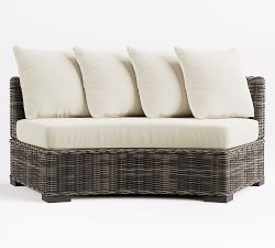 Build Your Own - Huntington Wicker Rounded Outdoor Sectional Components