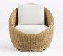 Huntington Petite Wicker Swivel Outdoor Papasan