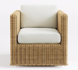 Huntington Slim Square Arm Swivel Outdoor Lounge Chair