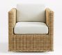 Huntington Slim Square Arm Swivel Outdoor Lounge Chair