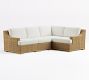 Huntington Wicker 4-Piece Slope Arm Outdoor Sectional (100")