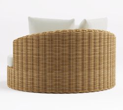 Huntington Wicker Round Swivel Outdoor Daybed