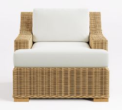 Huntington Wicker Slope Arm Outdoor Lounge Chair