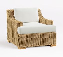 Huntington Wicker Slope Arm Outdoor Lounge Chair