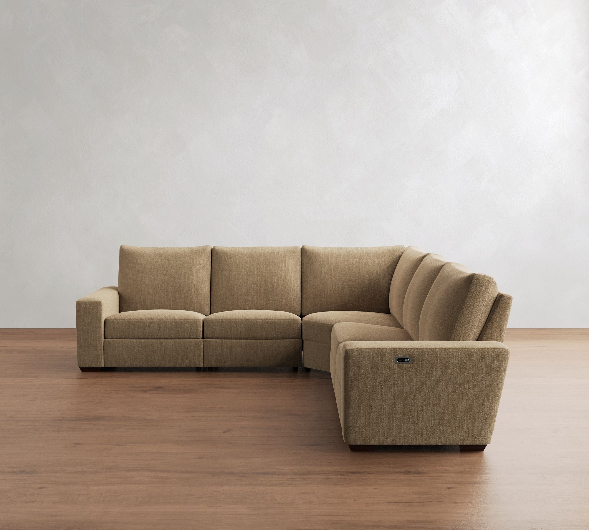 Big Sur Square Arm Power Reclining L-Shaped Sectional (122")