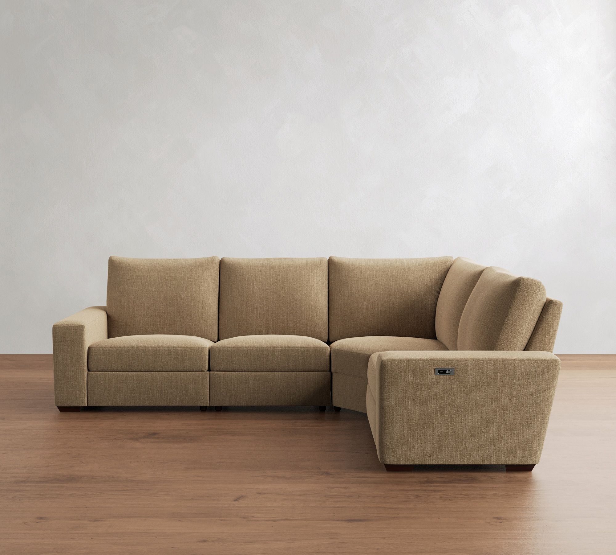Big Sur Square Arm Reversible Power Reclining Sectional (121")