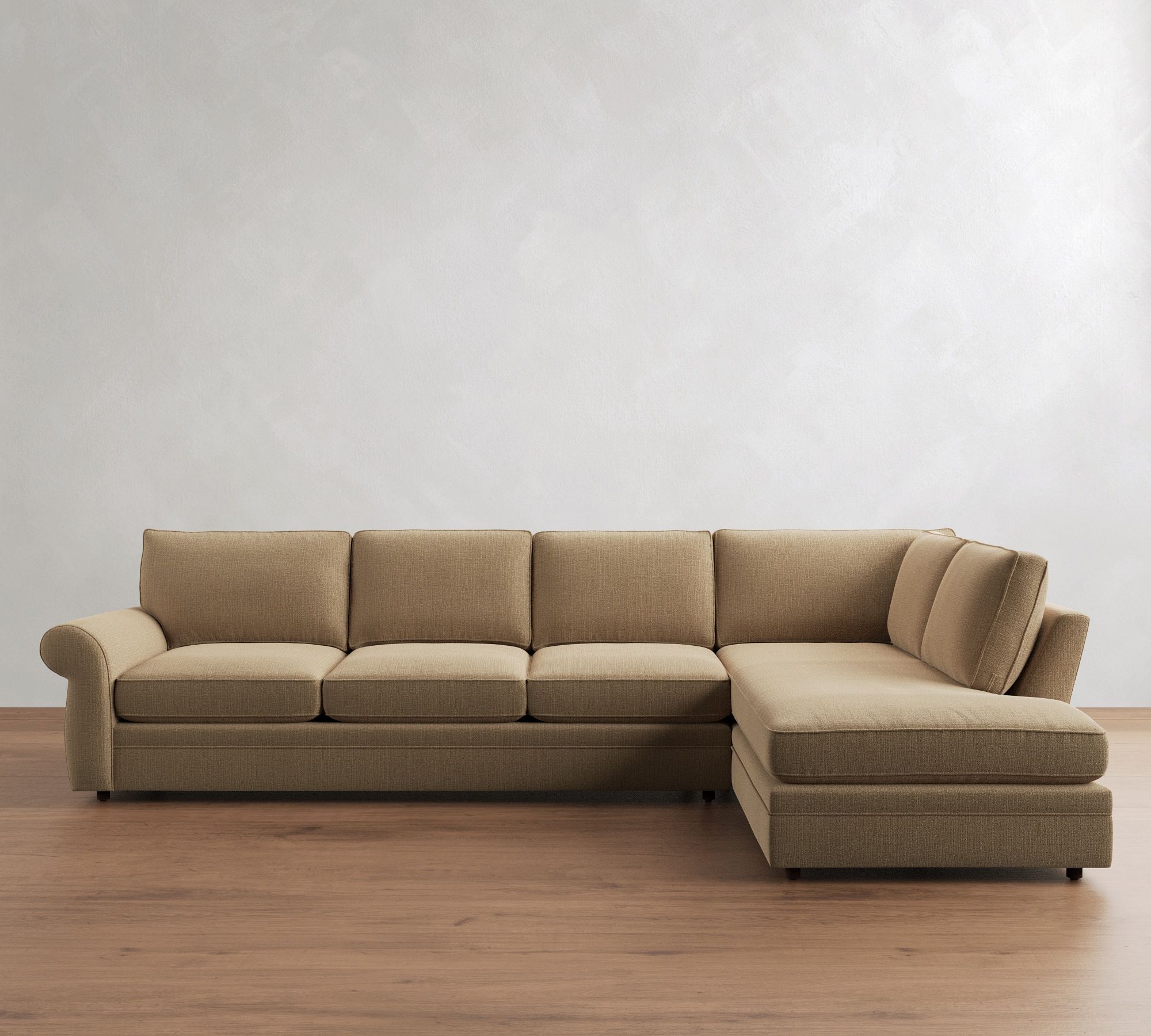 Pearce Roll Arm Deep Seat Return Bumper Sectional (119"&ndash;149")