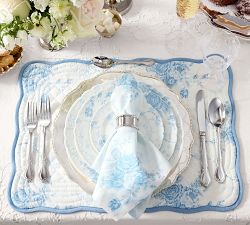 LoveShackFancy Rose Quilted Cotton Placemats - Set of 4