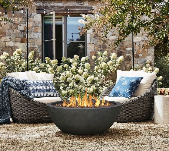 Blackwell Concrete Oval Propane Fire Pit (48