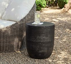 Bayard Metal Round Outdoor Accent Table (16")