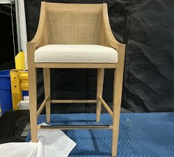 Open Box: Atwood Cane Counter Stool (26") - Performance Boucle Oatmeal, Seadrift