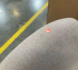 Open Box: Layton Upholstered Side Dining Chair - Performance Heathered Basketweave Oatmeal, Seadrift Legs