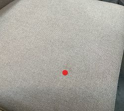 Open Box: Layton Upholstered Side Dining Chair - Performance Heathered Basketweave Oatmeal, Seadrift Legs